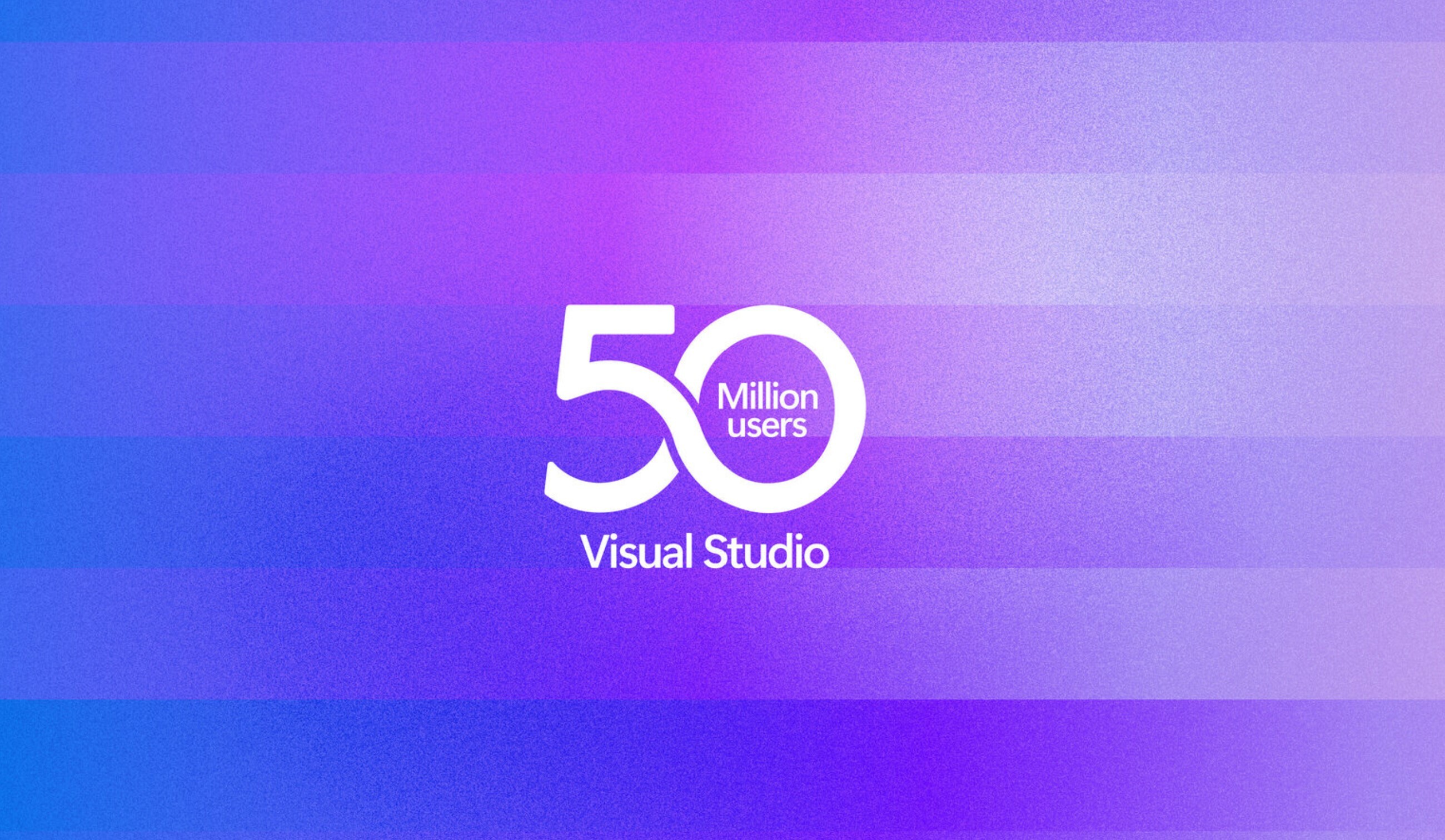 Visual Studio和Studio Code每月活跃开发者数量达到5000万 纪念壁纸上线