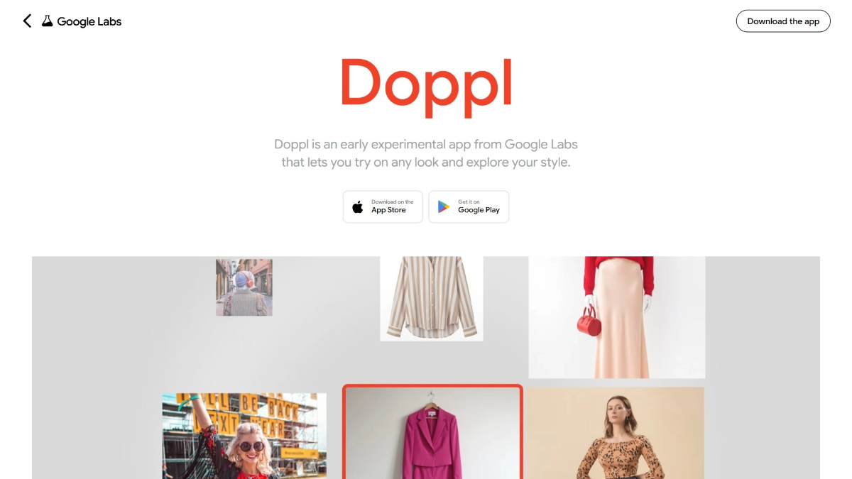 Doppl - 谷歌推出的AI虚拟试衣应用