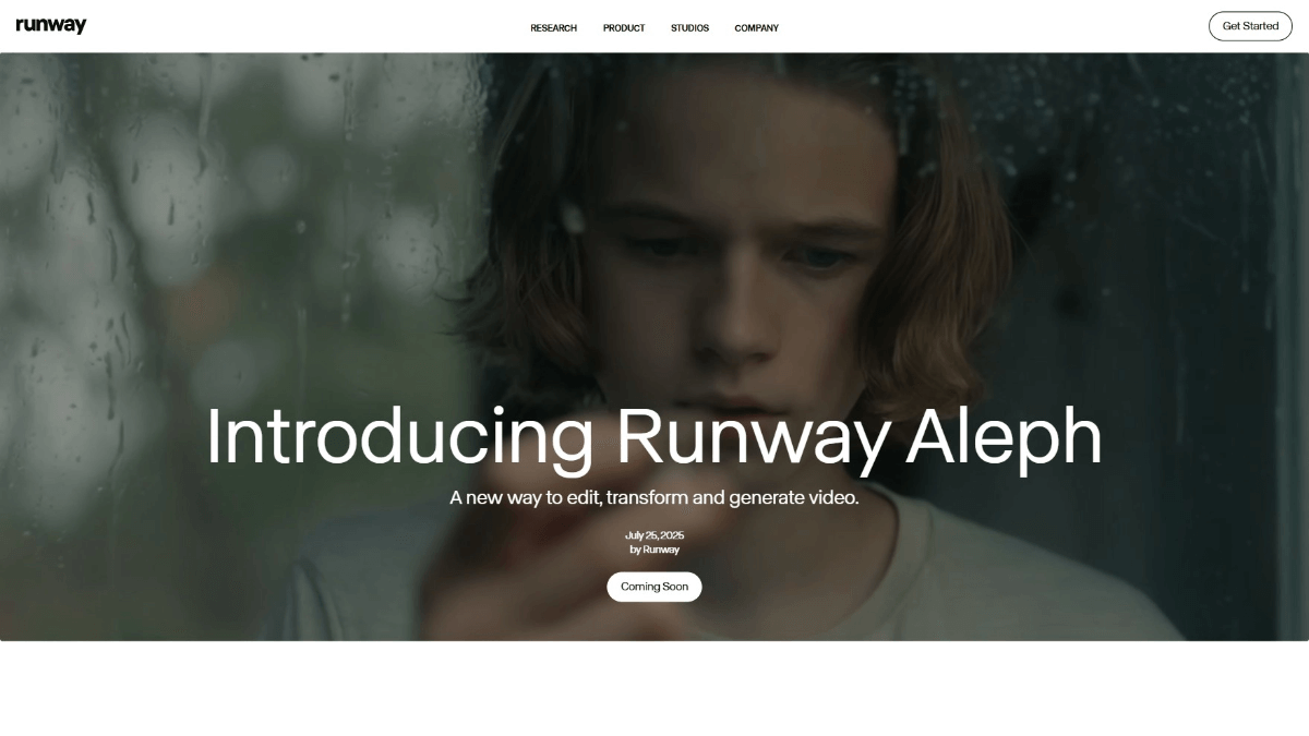 Runway Aleph - Runway推出的全新AI视频编辑模型