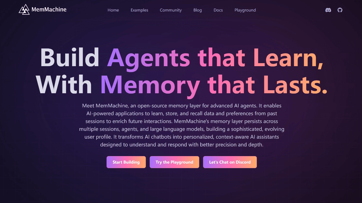 MemMachine - MemVerge推出的开源AI记忆系统